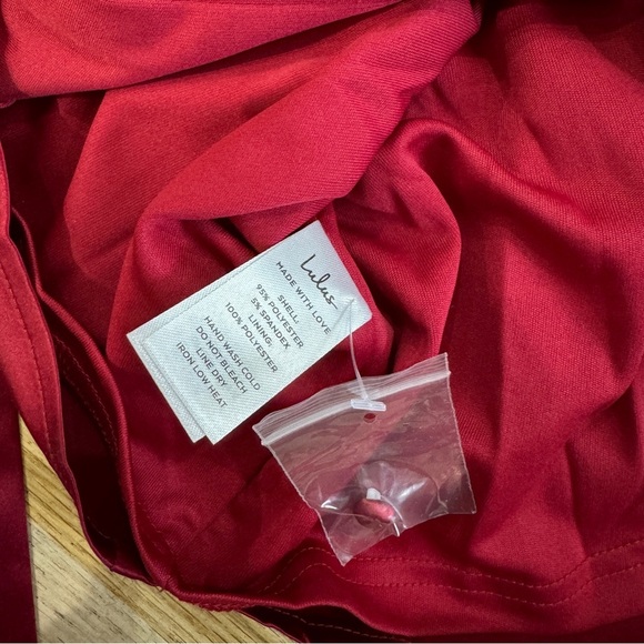 Lulus Late Night Stunner Wine Red Satin Cutout Faux-Wrap Mini Dress - Picture 7 of 8